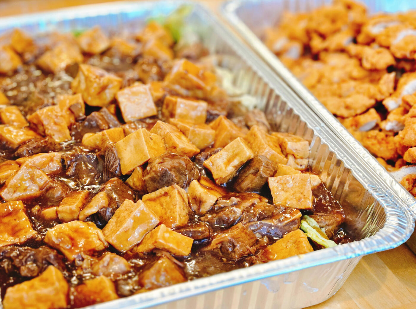 Party Tray of Beef and Tofu Stew